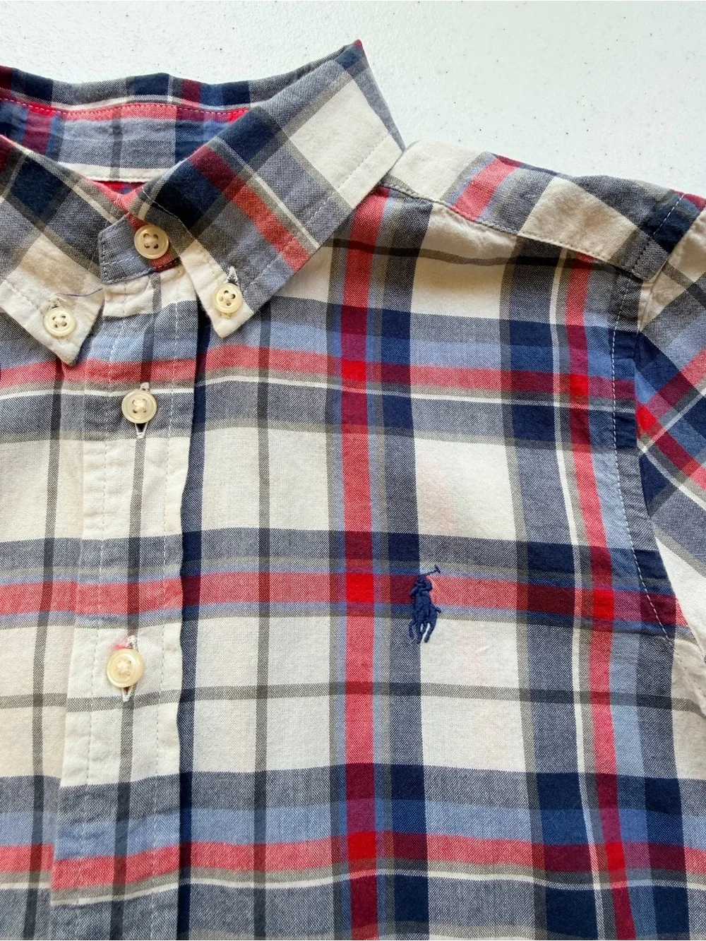 Boys Ralph Lauren Button-Down w/ Kidtopia Red Heather Tee - Classic Casual Set